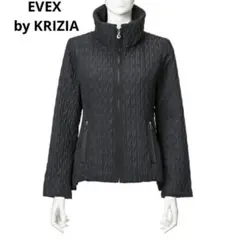 ☆ EVEX by KRIZIA ダイヤ ジャカード ブルゾン ブラック 44