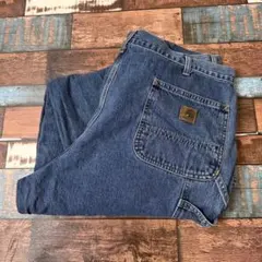 ビンテージ　古着　carharttカーハート バギー　デニムジーンズ　42×32