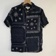 AEROPOSTALE バンダナ柄 オープンカラー 半袖シャツ M ペイズリーのサムネイル