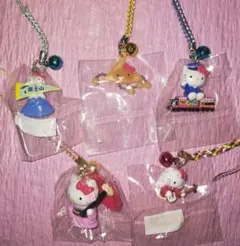 ​【激レア】ご当地キティ ストラップ 5点セット まとめ売り 富士山 嵯峨野 他