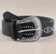 ウエスタンベルト　スタッズ　古着　アメカジ　ヴィンテージ　黒