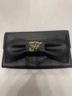 Maison de FLEUR リボン スマホショルダー バッグ ブラックのサムネイル