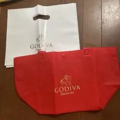 GODIVA ゴディバ ショッパー トートバッグ ビニール手提げ袋3枚セットのサムネイル