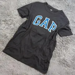 ★b344 GAP ギャップ【XS】人気の黒 デカロゴTシャツ 半袖トップス