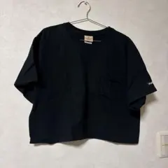 エックスガール✖️Goodwear ブラック 無地ショート丈Tシャツのサムネイル