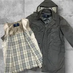 バーバリー BURBERRY ノバチェック ダウンライナー　フーデッド コート