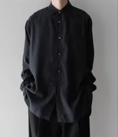 【stein】OVERSIZED CUPRO LS SHIRT - BLACKのサムネイル