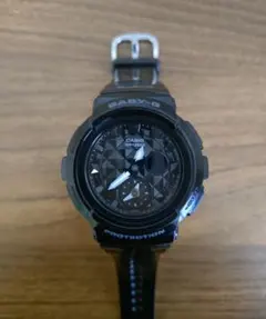 レア★美品★CASIOカシオBABY-Gオールブラック黒クオーツウォッチ腕時計のサムネイル