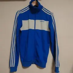 00s adidas アディダス トラックジャケット　スリーストライプ 青
