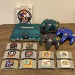 ニンテンドー64 クリアブルー コントローラー ソフト11点セット