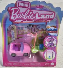 Mini Barbie Land バービー カラーチェンジ ミニカー 人形セット