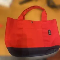 TULLY'S COFFEE トートバッグ 赤/ネイビー