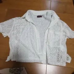 lovetoxic レース半袖シャツ Mサイズ ホワイト150