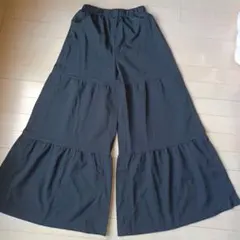 レディース ティアード ワイドパンツ イージーパンツ