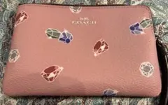 COACH ポーチ ジュエルプリント ピンクのサムネイル