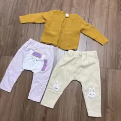 H&M マスタード カーディガン 80 ベビー服　女の子　黄色　カーディガン