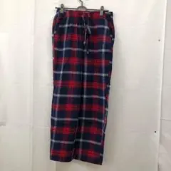 A1200 オールドネイビー M アメリカ古着コットンチェック柄パジャマパンツ
