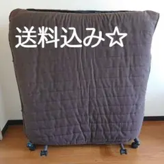 山善　折りたたみベッド　簡易ベッド　シングル　ベッド　キャスター　送料込み