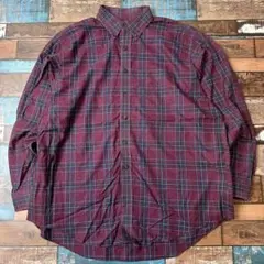 メンズ　古着　ブルックスブラザーズ　チェック柄　長袖シャツ　サイズXL