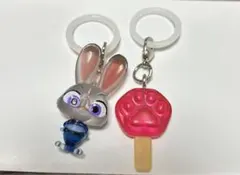 ズートピア　めじるしアクセサリー　ガチャ　ジュディ、アイスキャンディー