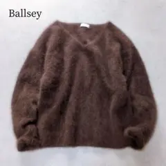 Ballsey ボールジィ長袖カーディガンファーニット　アンゴラ38クルーネック Ballsey ボールジィ長袖カーディガンファーニット アンゴラ38クルー