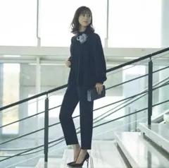 RUIRUE BOUTIQUE パンツ セットアップ 紺 Ｍ フォーマル　スーツ