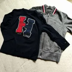 TOMMY HILFIGER キッズ ロゴ長袖Tシャツとパーカー92cm2点