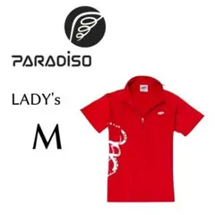 レディースMサイズ Paradiso パラディーゾ 半袖シャツ 赤色