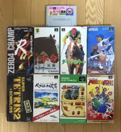 【箱 取説 ハガキ付き多数】 スーパーファミコン ソフト まとめ売り 9本セット