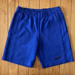 【良好】90s ナイキ ショートパンツ 青 キッズ M サッカー 練習着 銀タグのサムネイル