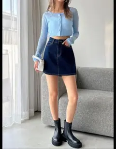 【GRL】デニム ミニスカート