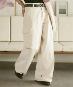 ワイドストレート ミリタリー カーゴパンツ タグ付き