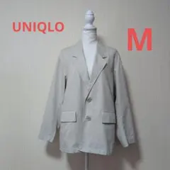 ユニクロU コットンブレンドジャケット　レディース　ライトグレー　M
