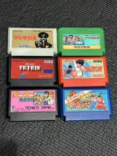 【送料無料 】ファミコンソフト カセット 6本まとめ売りセット ジャンク品扱い