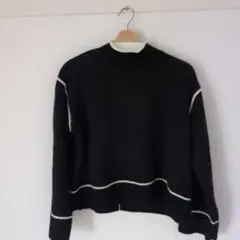 【新品・未使用】niko and ... パイピングタートルプルオーバーセーター