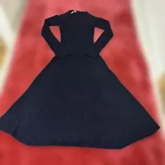 ZARA ザラ　伸縮長袖ワンピース　濃紺　クリーニング済