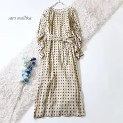 極美品✨2025年 サラマリカ ミラー刺繍ジャガード織りワンピース クリーム S 極美品✨2025年 サラマリカ ミラー刺繍ジャガード織りワンピース