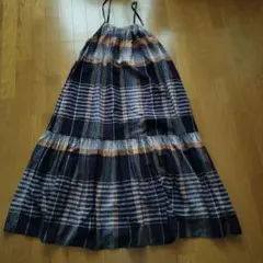無印　マドラスチェック XLサイズ キャミワンピース