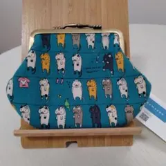 t*2様 猫柄がま口ポーチ