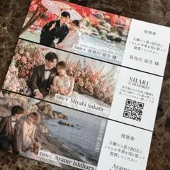 【1枚65円~♡⁺₊⋆】結婚式 ウェディング エスコートカード 席札 投票用紙