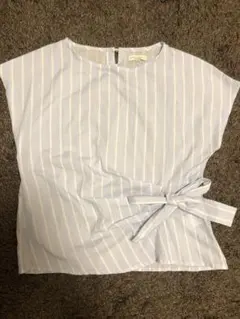 earth アース　夏服　ストライプ　水色