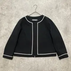 TIARA ノーカラージャケット ブラック 黒 ポケット付きのサムネイル