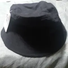 新品　黒とチェック柄リバーシブル バケットハット 57.5cm