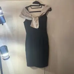 Petitrobe 黒 スリーブ付きタイトドレス