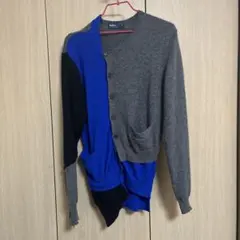 kolor ニットカーディガン グレー 青 黒