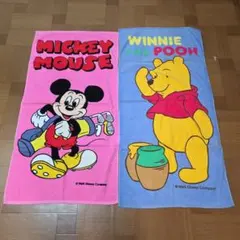 ミッキーマウス・ウィニー・ザ・プー バスタオル ２枚おまとめ