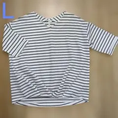 ストライプVネックTシャツ