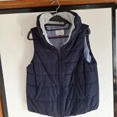 as-ideal ネイビーキルティングベスト Lサイズ