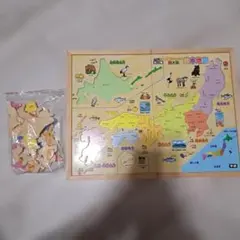 木製 日本地図パズル 知育玩具　学研