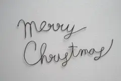 メリークリスマス　ワイヤークラフト　寝相アート
